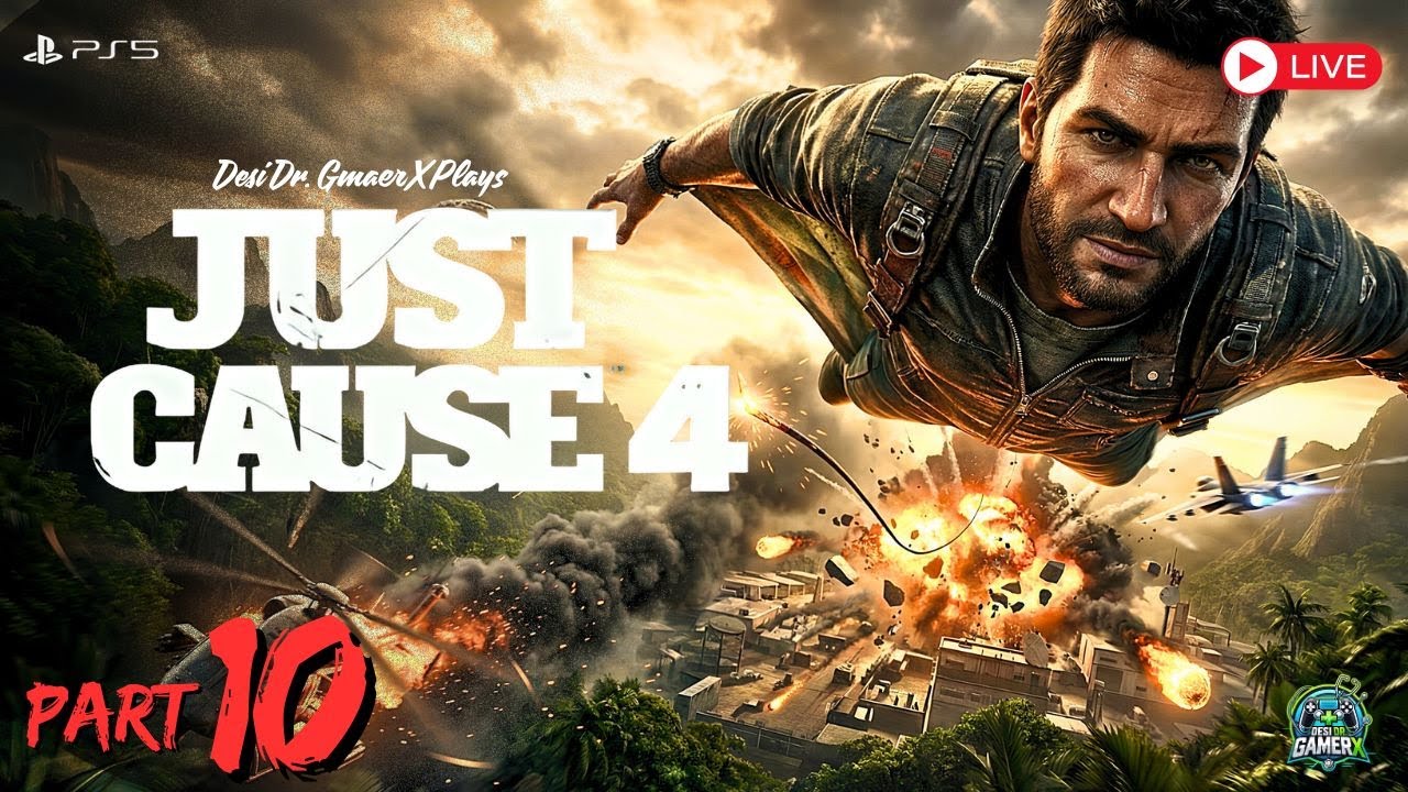 Just Cause 4 PS5 Live | Total Destruction & Chaos Gameplay Part 10 (4K 60FPS)