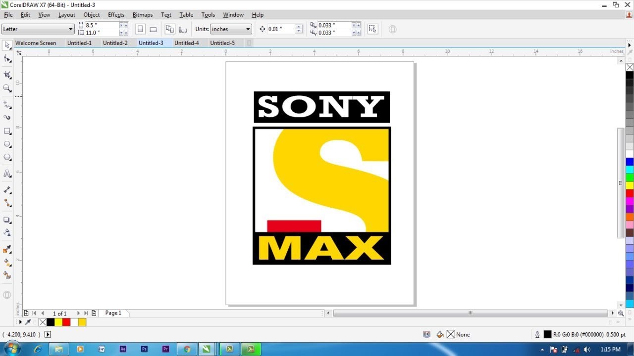 Sony Max logo design tutorial in #Coreldraw  | Trending Skills