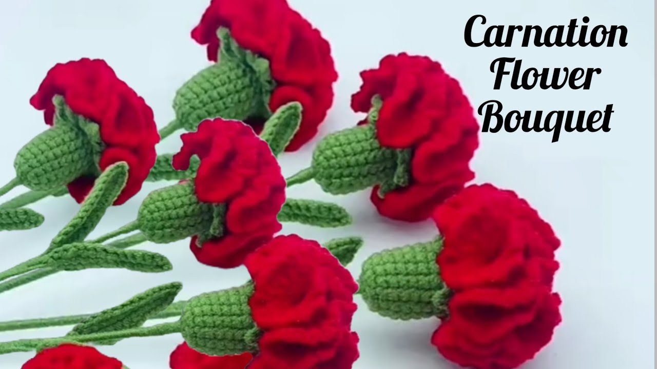 How to crochet carnation flower || Step-by-step tutorial