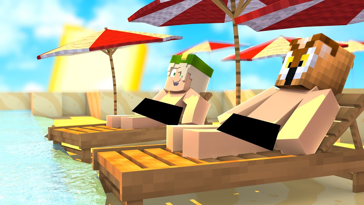 NUESTRA PLAYA NUDISTA EN MINECRAFT!