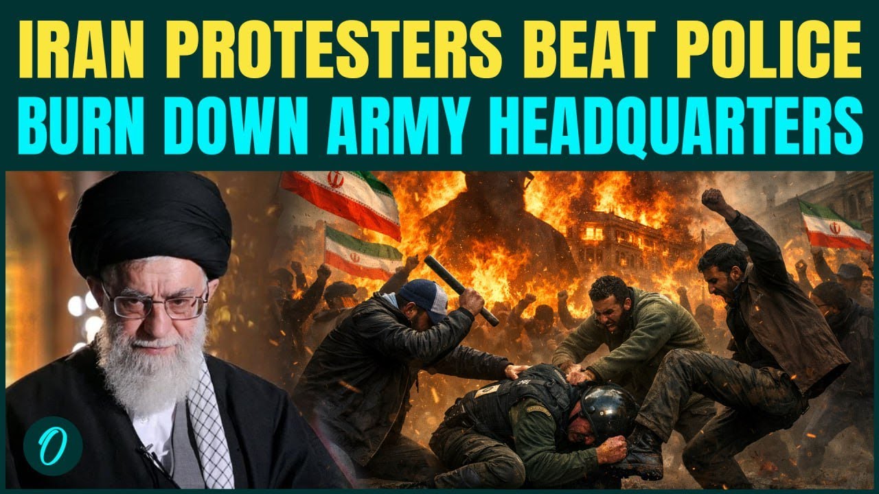 Iran Protesters BEAT Khamenei&rsquo;s Police on Streets | Students BURN Army HQ in Western Iran On CAM
