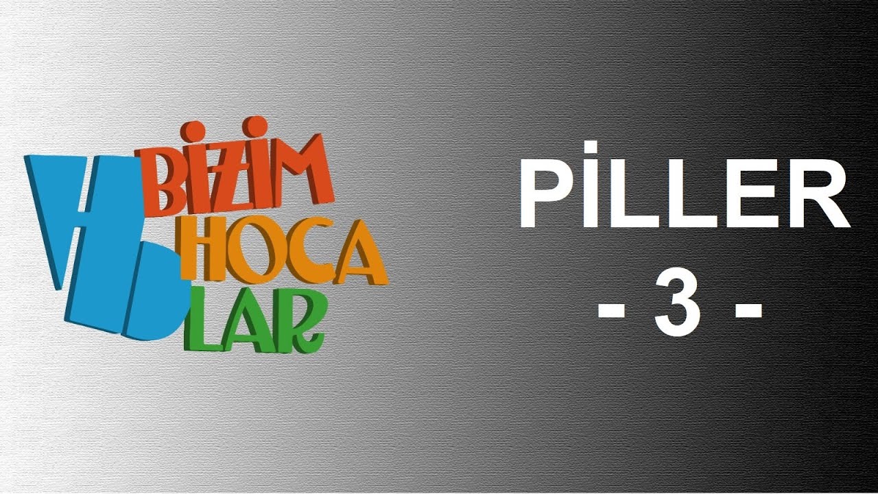 ELEKTROKİMYASAL PİLLER 3 - KİMYA VE ELEKTRİK 7 - AYT - 12. SINIF