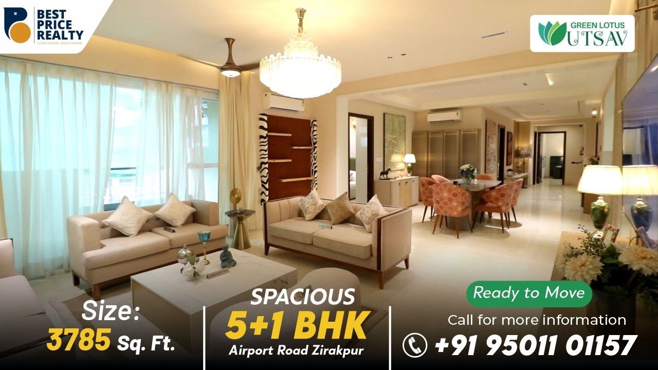 Green Lotus Utsav | 5+1 BHK Ultra Luxury Apartments | Premium Living On PR-7 Road | Ready to Move 