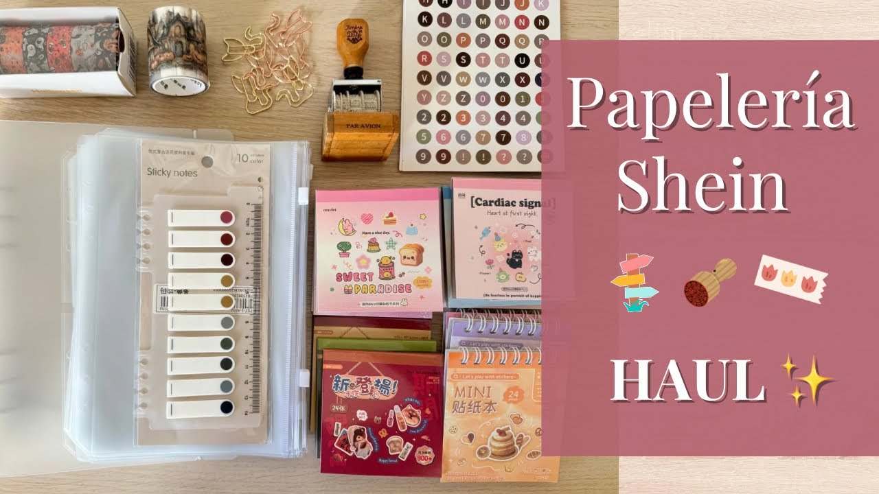 Nuevo HAUL PAPELERÍA SHEIN 🛍️ | Washi tapes, mini stickers y cositas de organización ✨