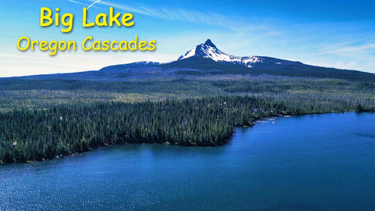 Camping at Big Lake and viewing Mount Washington in the Oregon Cascade Mountains