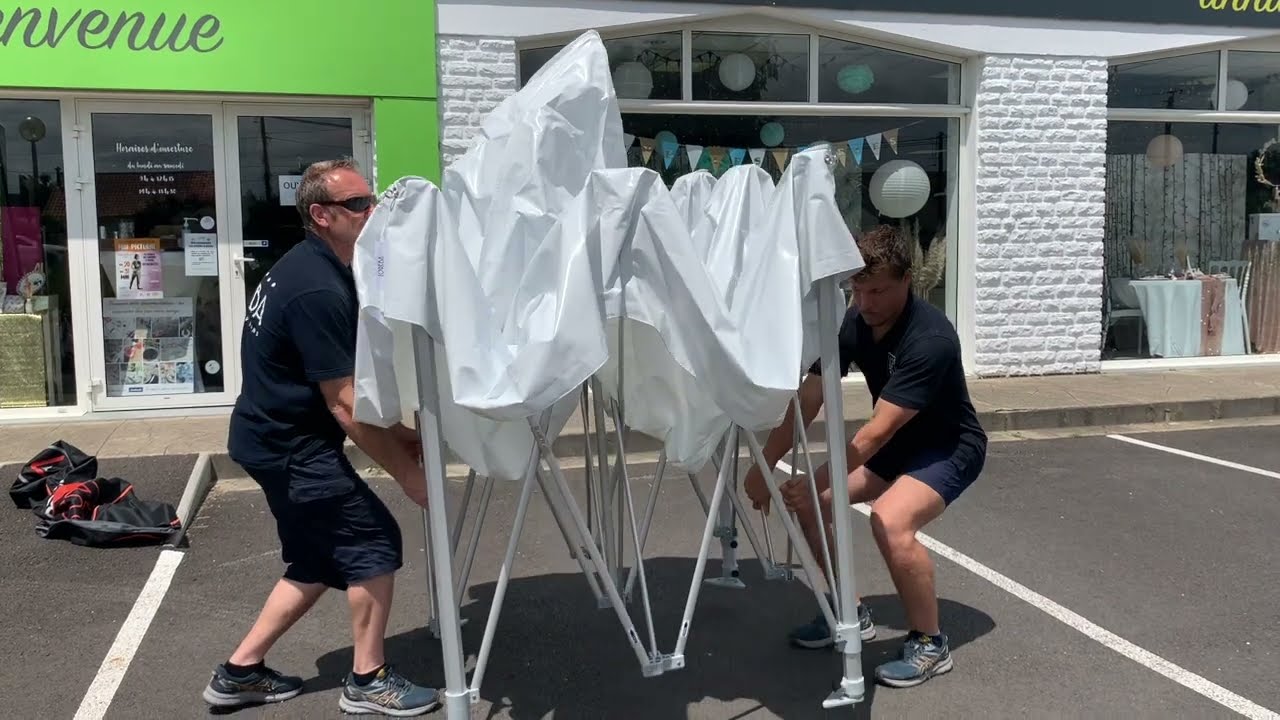 Vidéo de montage d'une tente Vitabri 3x3 ou 4x4m