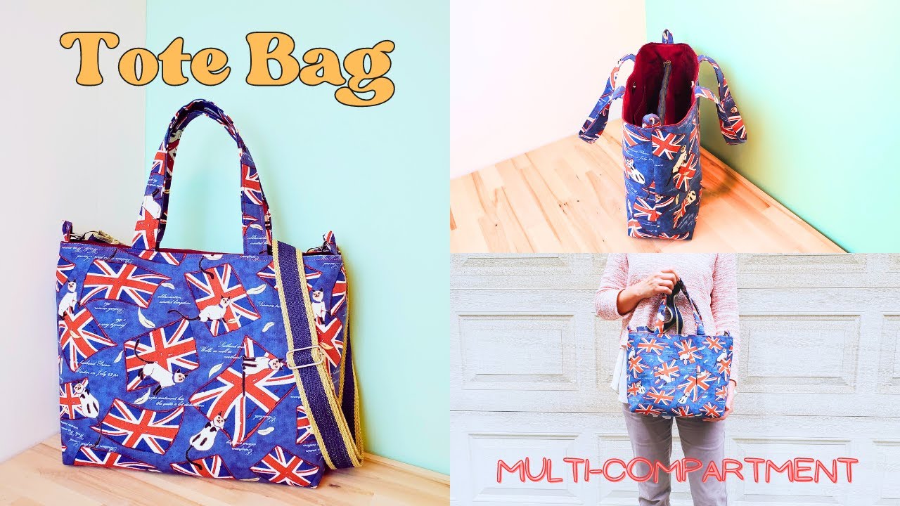 多隔層拉鍊托特包｜Multi-Compartment Tote Bag Wz Zipper Pocket