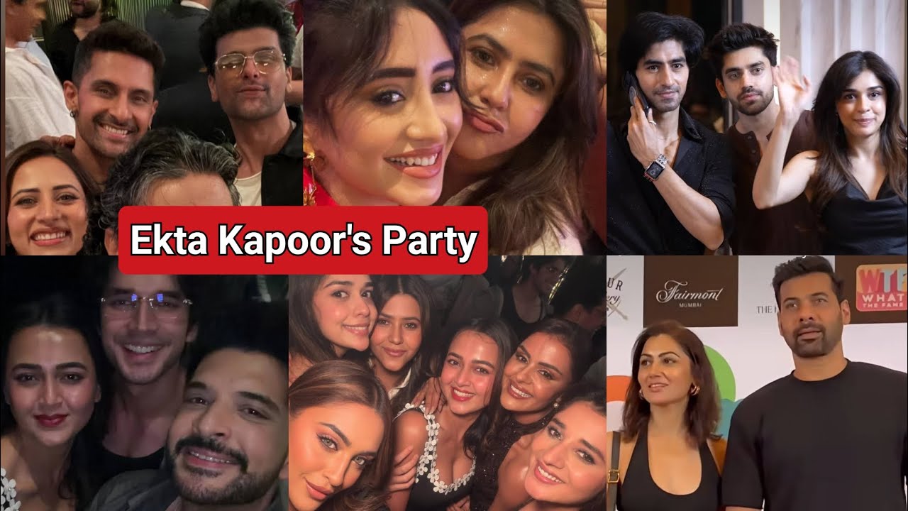 TV Celebs Party: Tejran, Shabir-Sriti, Shivangi, Kushal, Harshad Chopda At Ekta Kapoor's Party