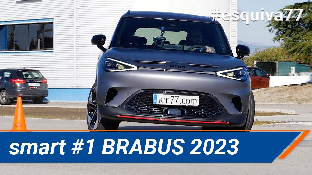 smart #1 BRABUS 2023 - Maniobra de esquiva (moose test) y eslalon | km77.com