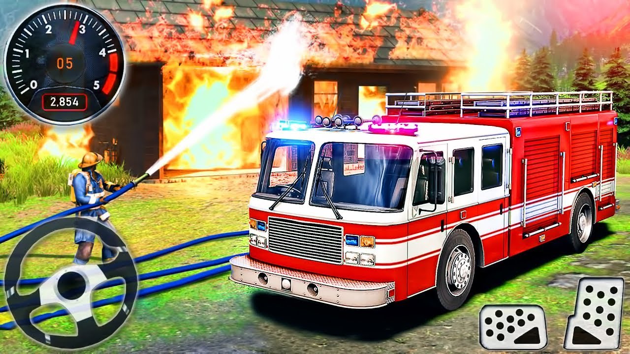 Juegos de Camiones de Bomberos 🚒🧯¡Rescate en Llamas! Simulador