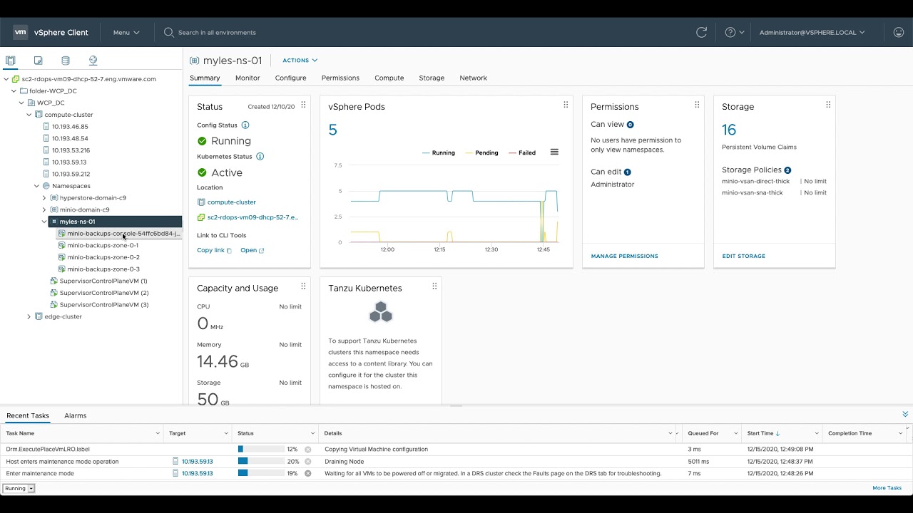 vSAN Data Persistence Platform (DPp) Maintenance and Failures