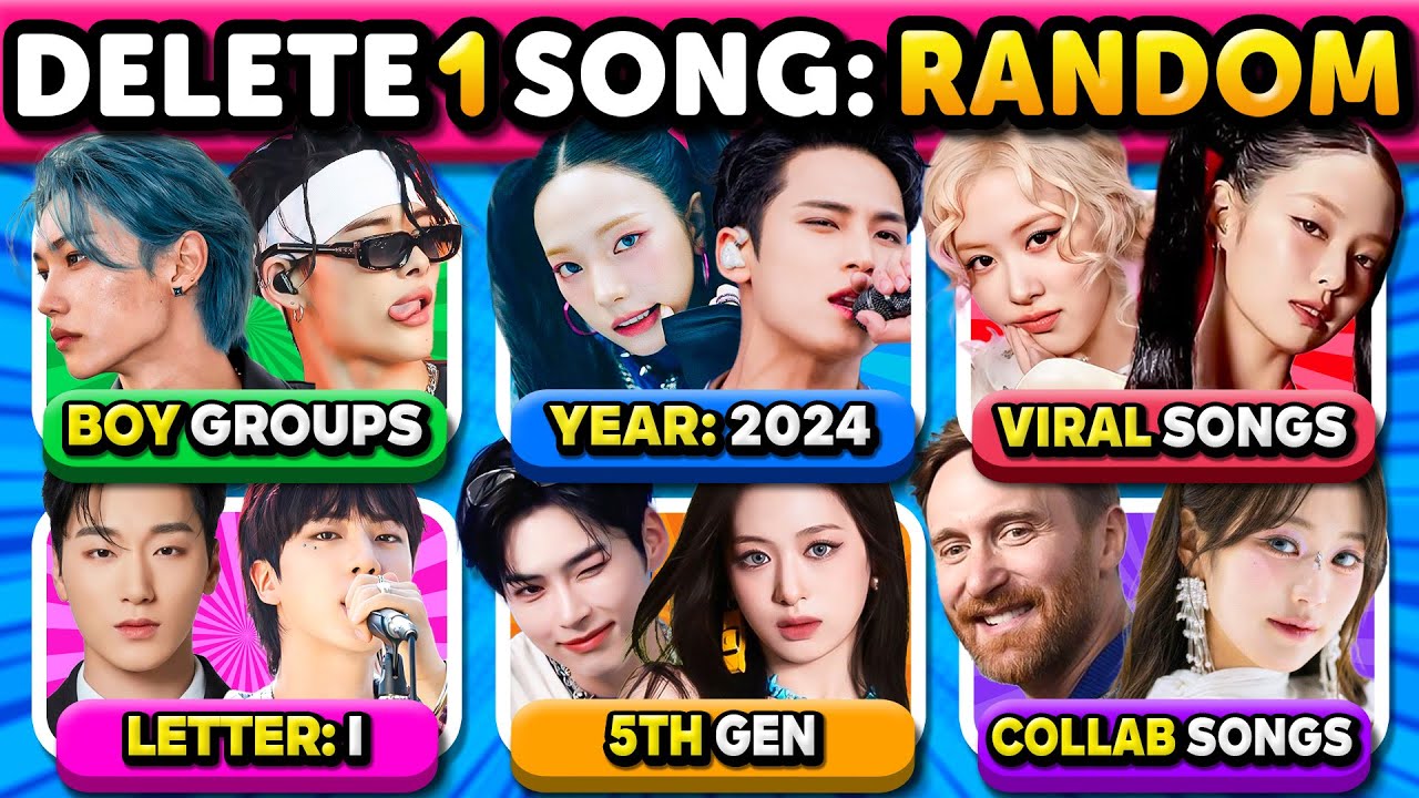 DELETE One Song 🎶 RANDOM Rules, 6 Songs Challenge 🔥 Kpop Quiz 2025 | K-Music Quiz