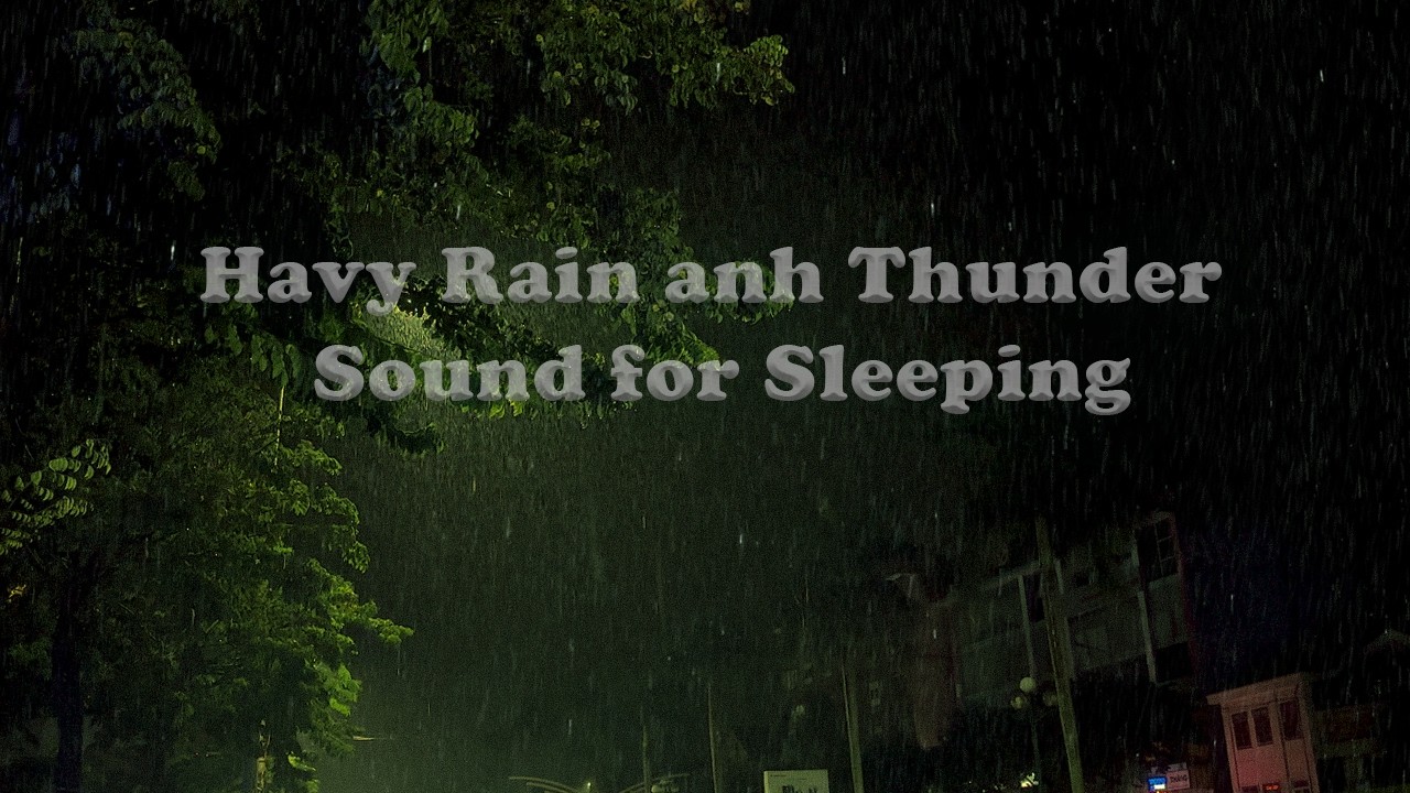 99% Fall Asleep in Minutes - Heavy Rain and Thunder Sounds for Deep Sleep - Blackscreen