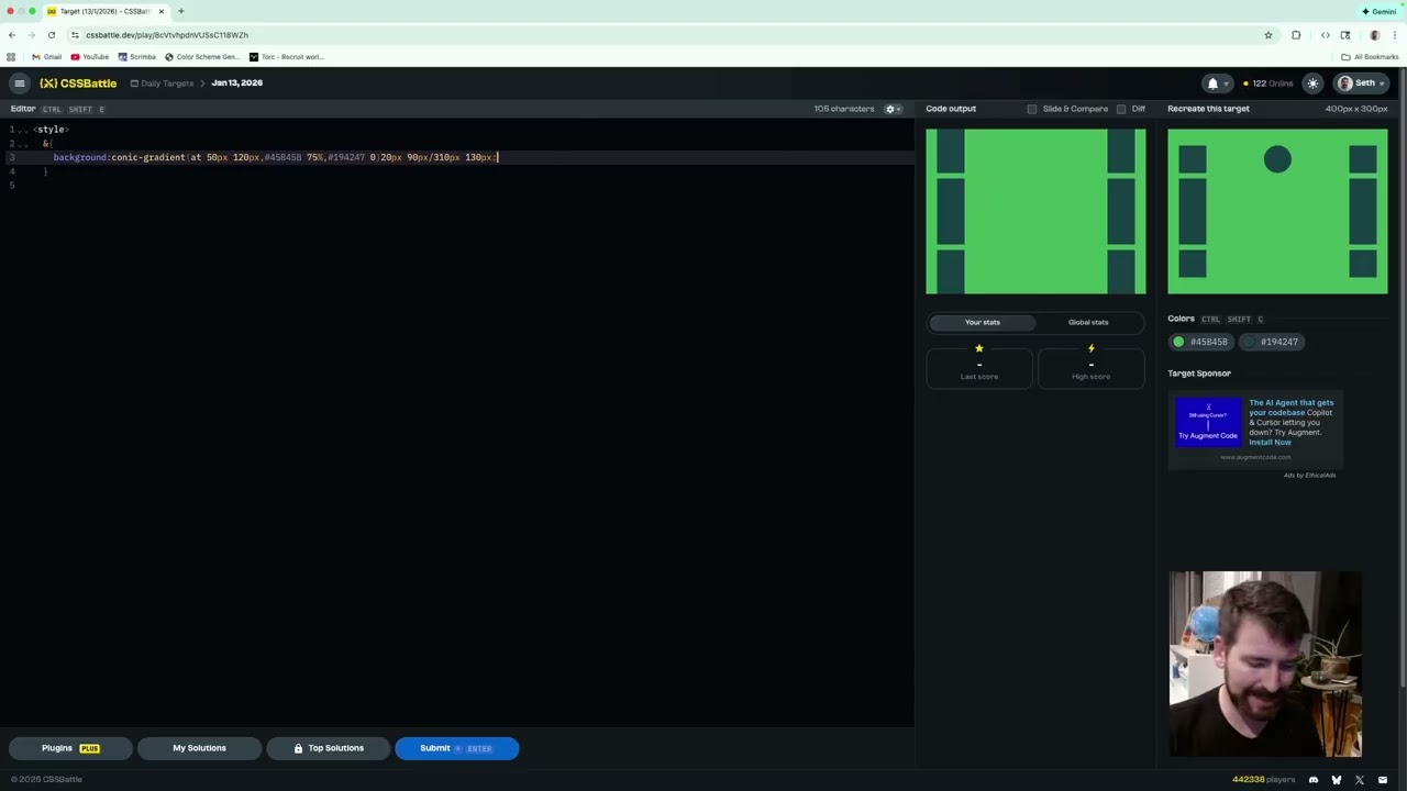 CSS Battle Daily Target - Pong Game