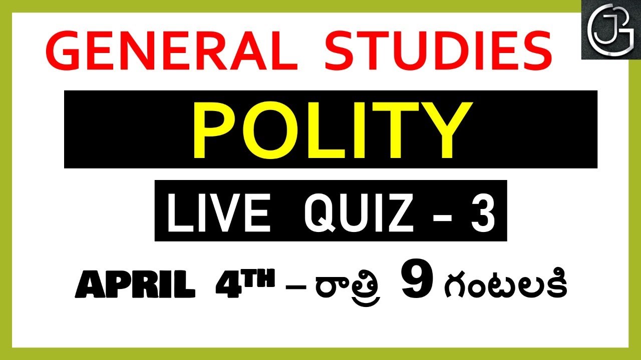 POLITY LIVE QUIZ - 3 IN TELUGU