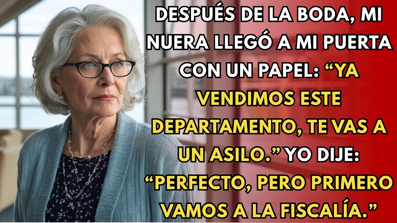 Mi nuera se casó con mi hijo para quitarme mi departamento. Llegó después de la boda con un papel