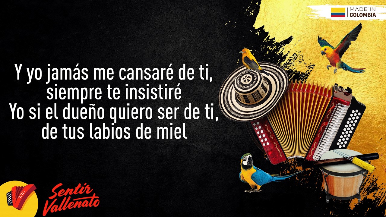 Jamás Me Cansaré De Ti, Miguel Morales, Video Letra - Sentir Vallenato