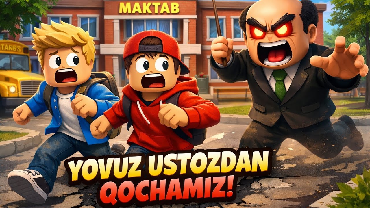 ROBLOXDA MAKTABDAN QOCHAMIZ 😎