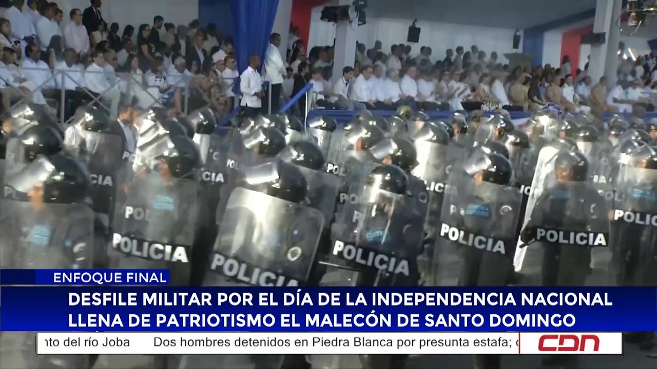 Desfile militar por Día de la Independencia Nacional llena de patriotismo Malecón de Santo Domingo