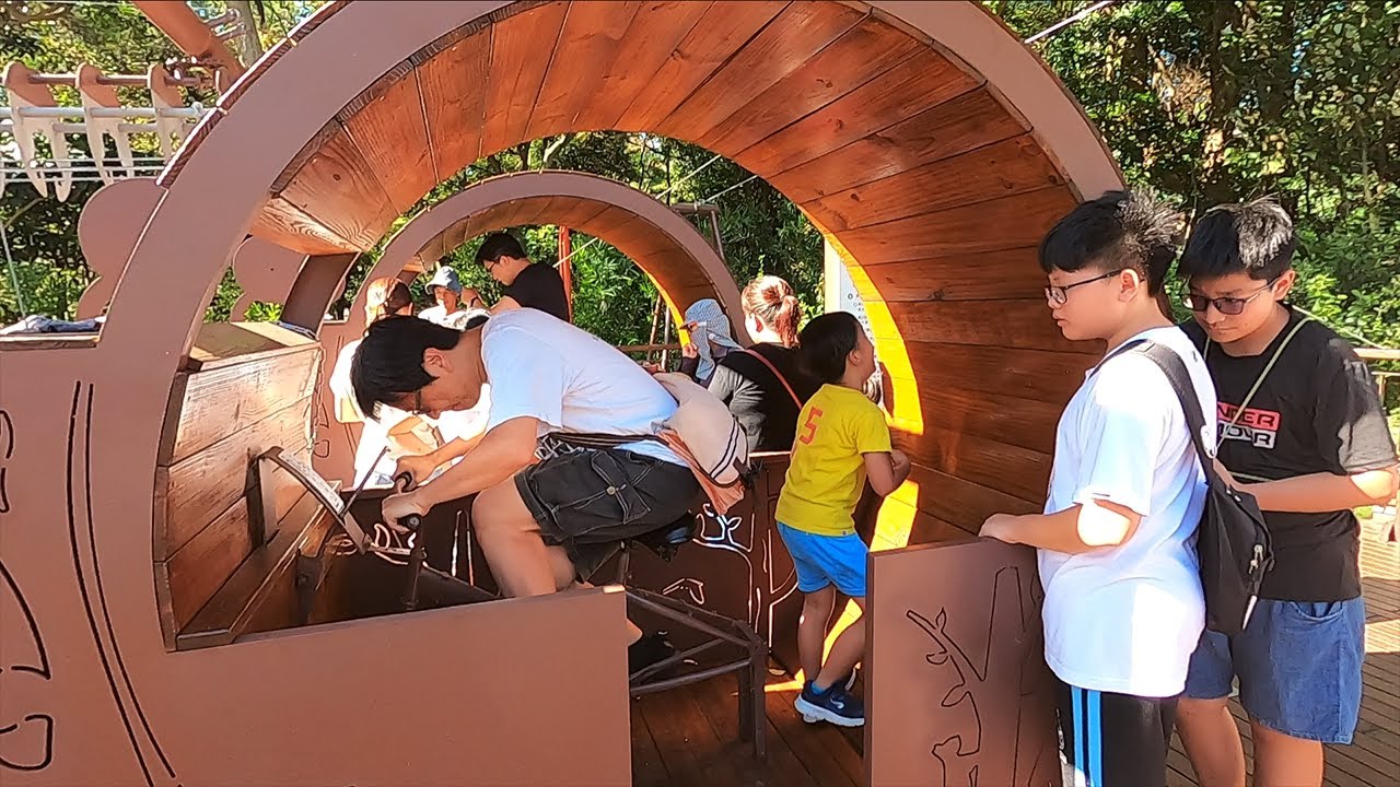 排隊10分鐘只玩10秒..大有梯田公園最好玩遊樂設施好刺激！