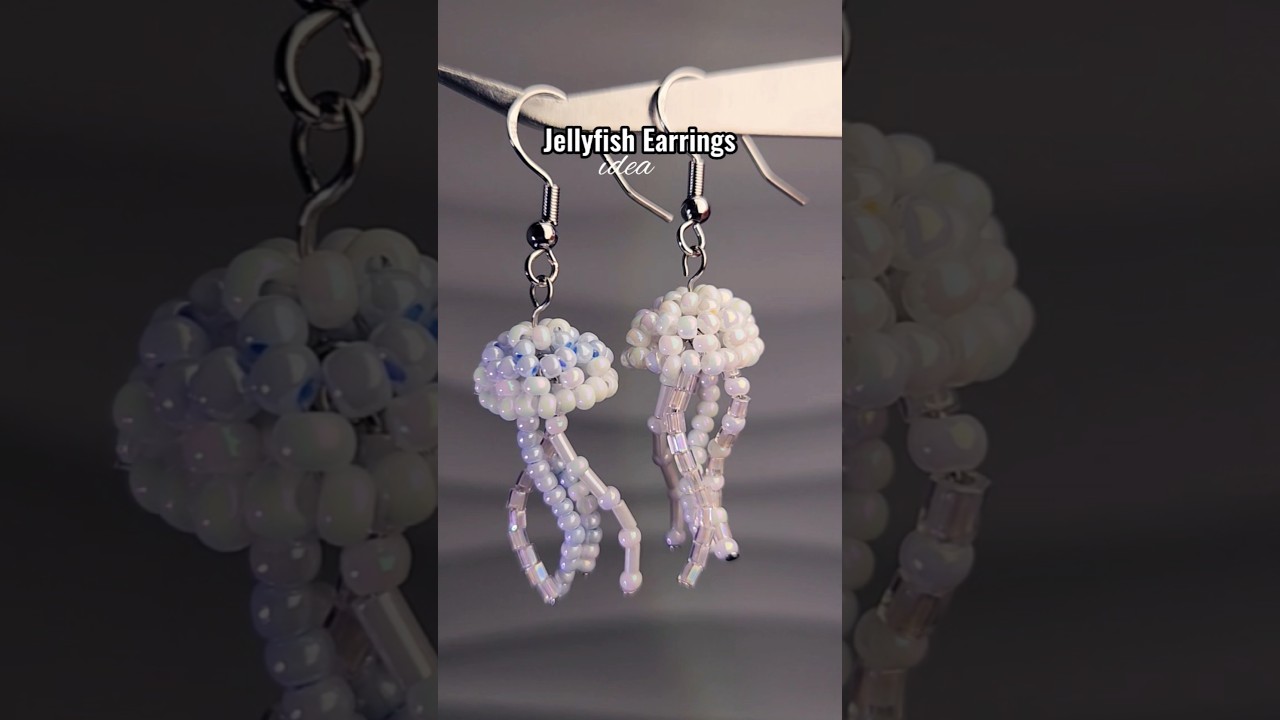 jellyfish earrings #jewellery #tutorial #preppy #diy #handmade #craft