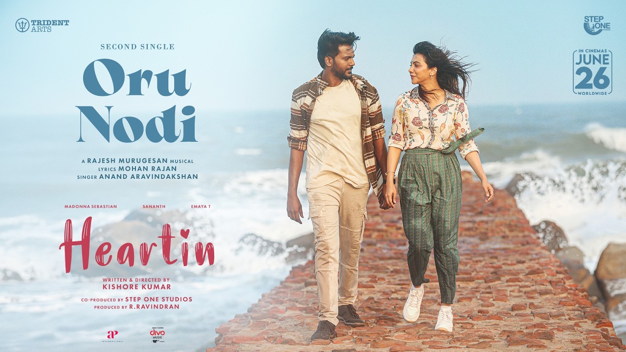 Oru Nodi  Lyrical  - Heartin | Sananth, Madonna Sebastian | Rajesh Murugesan | Anand Aravindakshan