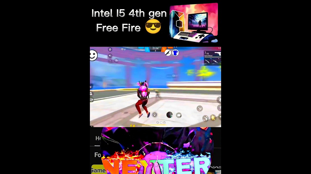 Intel i5 4th Gen Free Fire || 8GB Ram with Gt1030 Grafic card ✅. #freefire #pcgaming #8gbramgameplay