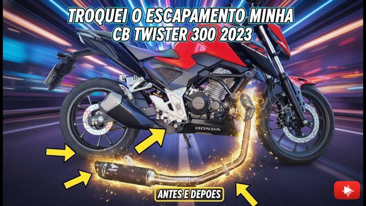 CB TWISTER COM ESCAPAMENTO ESPORTIVO JESKAP
