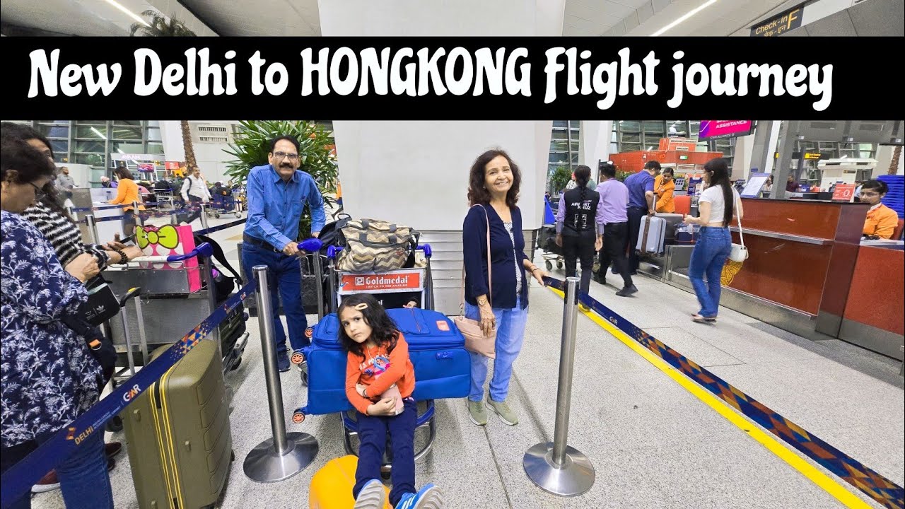 New Delhi to HONGKONG with AIR INDIA✈️| Flight journey from terminal 3 | Travel with KID
