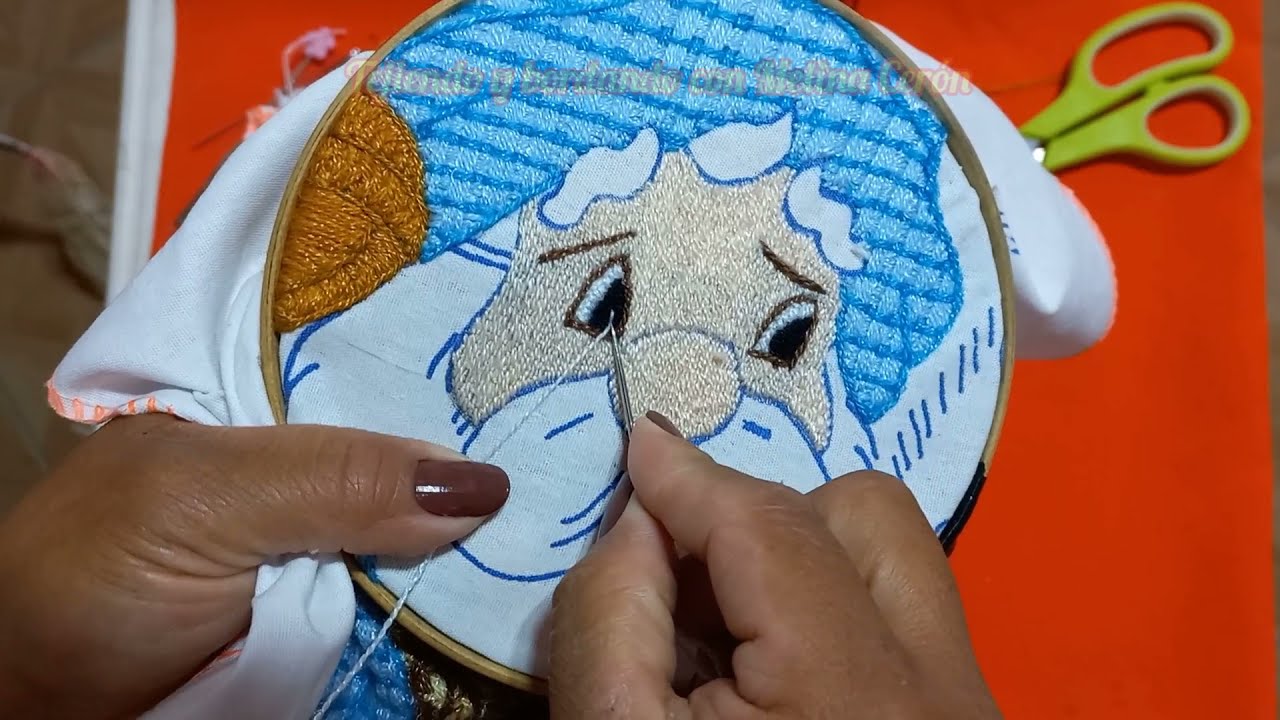 Bordando cara y ojos  Tejiendo y bordando con Melina Cerón
