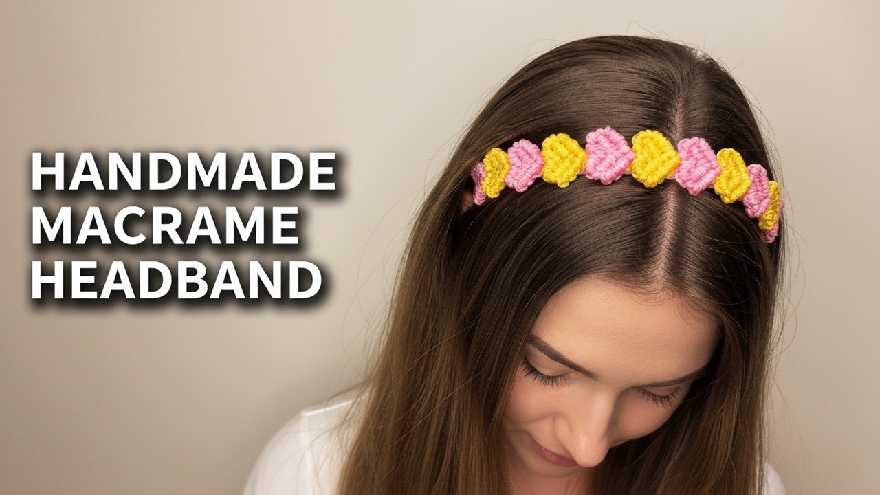 Easy Macramé Headband Tutorial | Handmade Gift Idea With Hearts