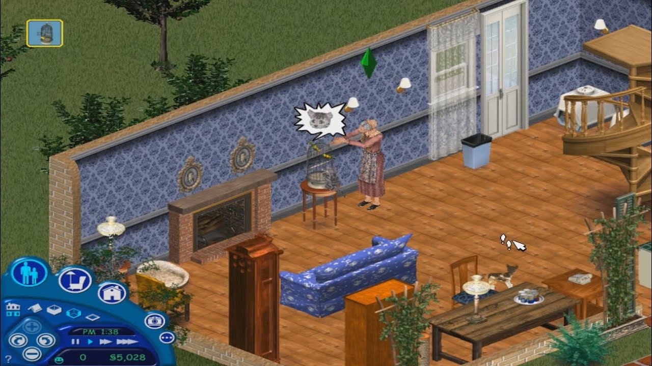 The Sims 1 - Cats Eating Birds and Fish