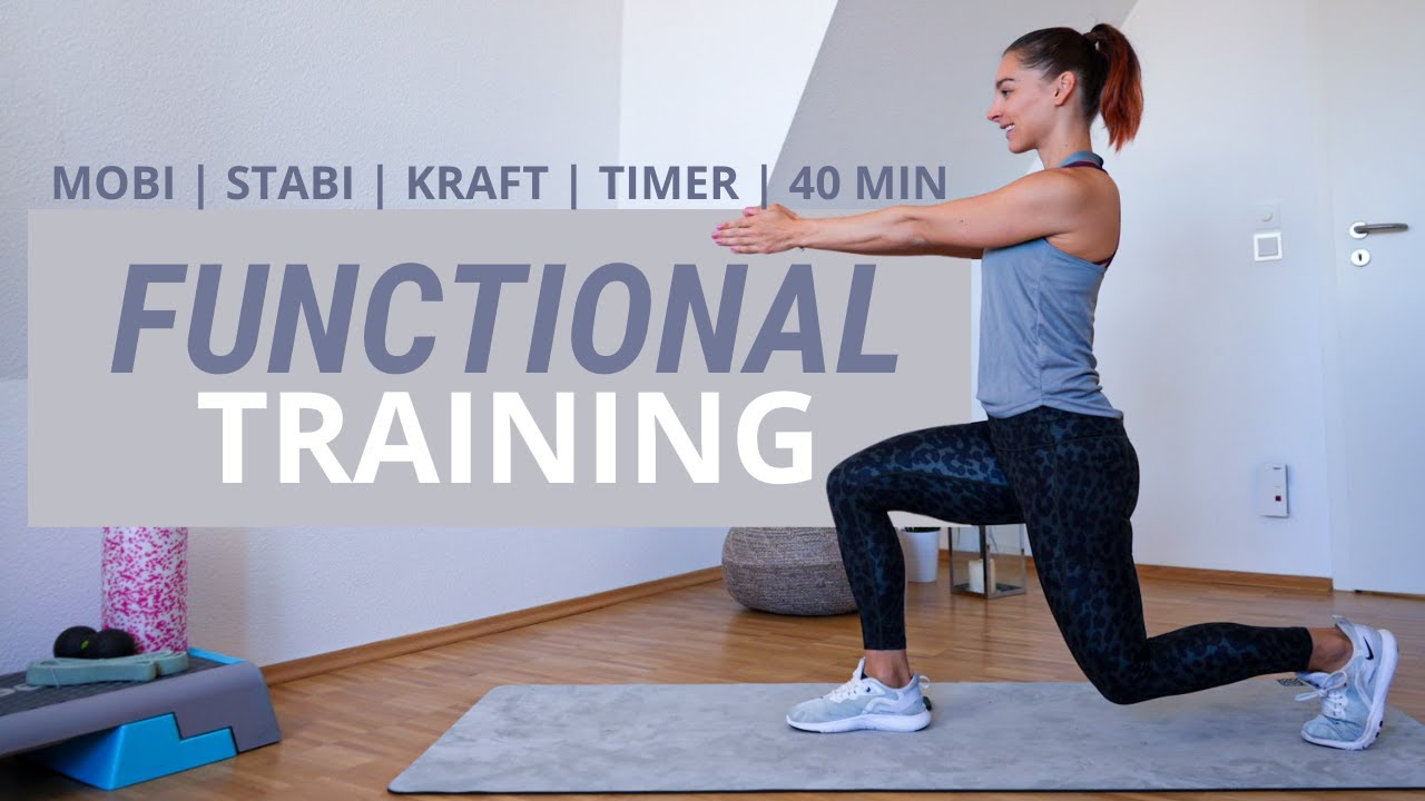 Functional Body Workout | Mobi Stabi und Kraft mit Cardio | Ganzkörper Training | 40 Min