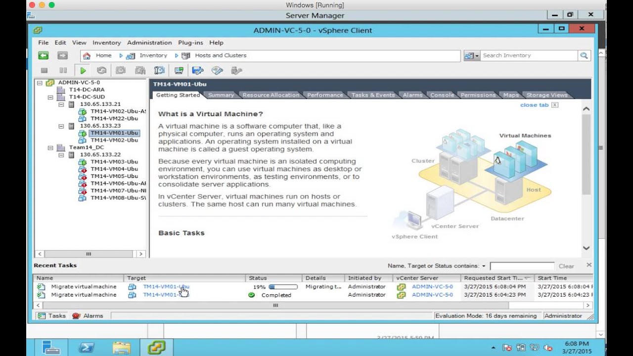 Live and Cold Migration of VM