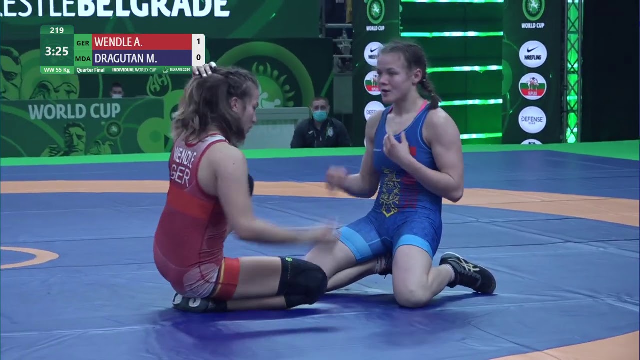1/4 WW - 55 kg: A. WENDLE (GER) v. M. DRAGUTAN (MDA)
