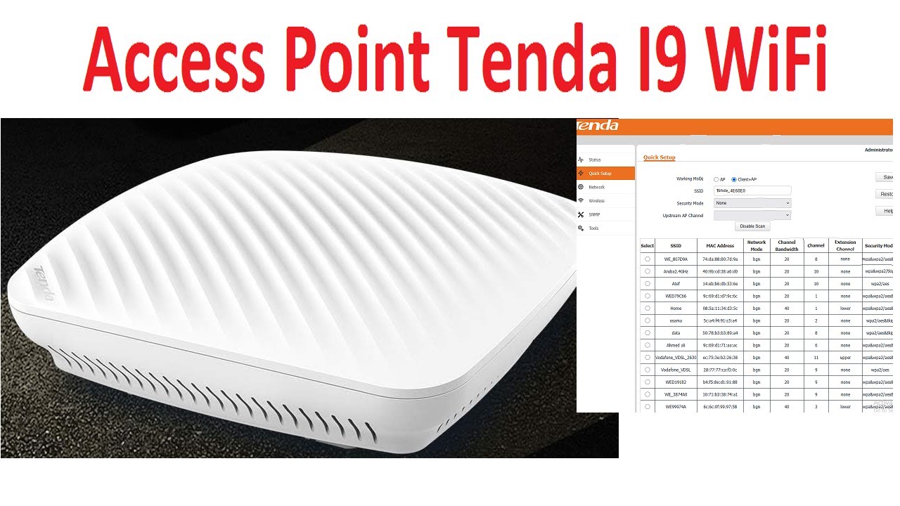 Tenda I9 Wireless 300Mbps Ceiling Access Point👌شرح الاعدادات بالتفصيل