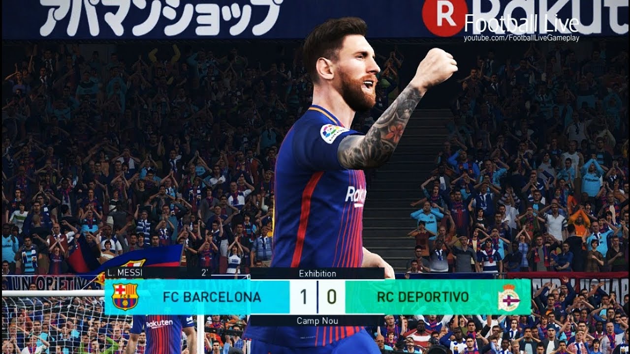 PES 2018 | FC BARCELONA vs RC DEPORTIVO | Full Match | Gameplay PC