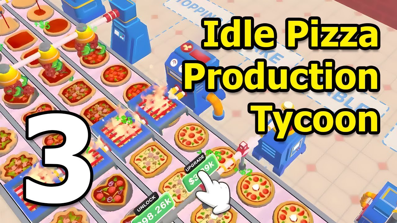 Idle Pizza Production Tycoon Gameplay Walkthrough Part 3 | iOS, Android, Casual - Simulation Game