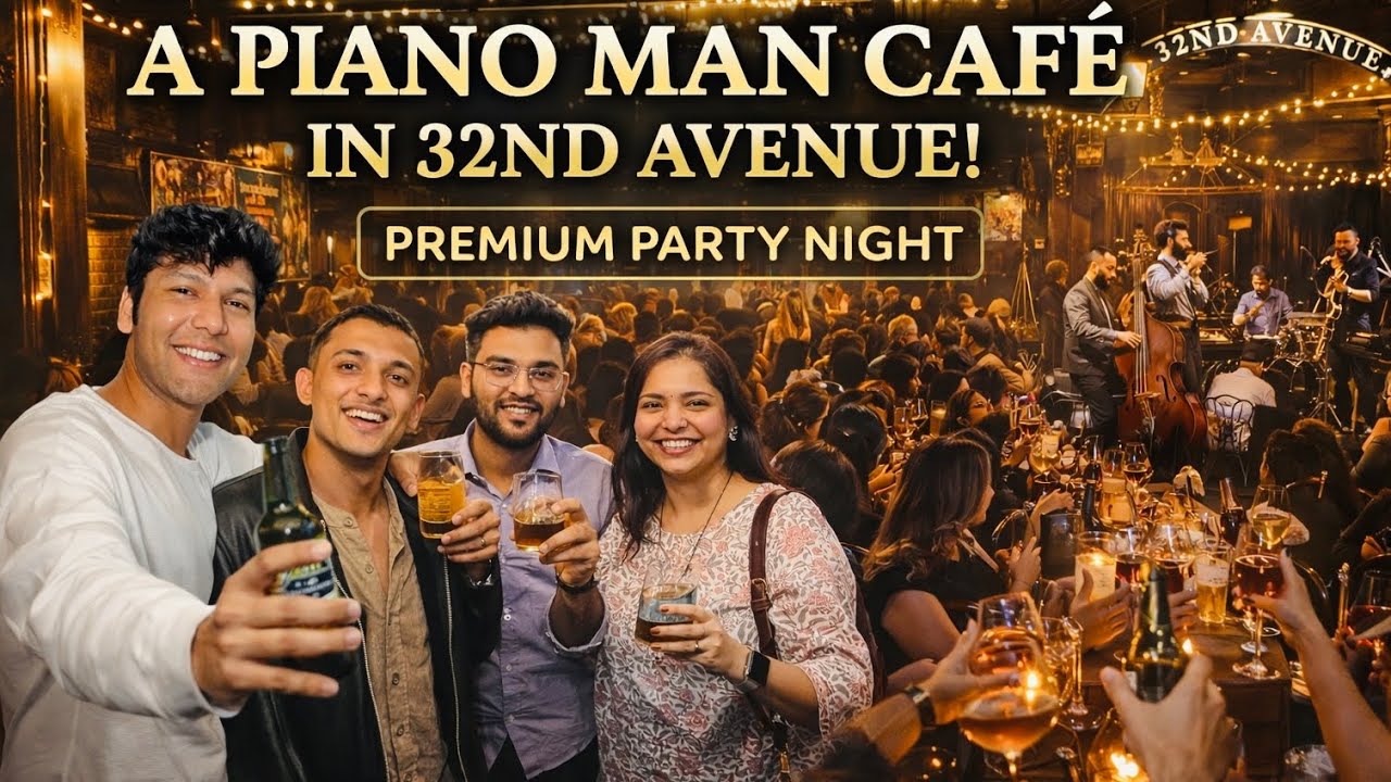 Inside Gurugram’s Most Aesthetic Café 🎶 | A Piano Man  32nd Avenue Party Night 🔥