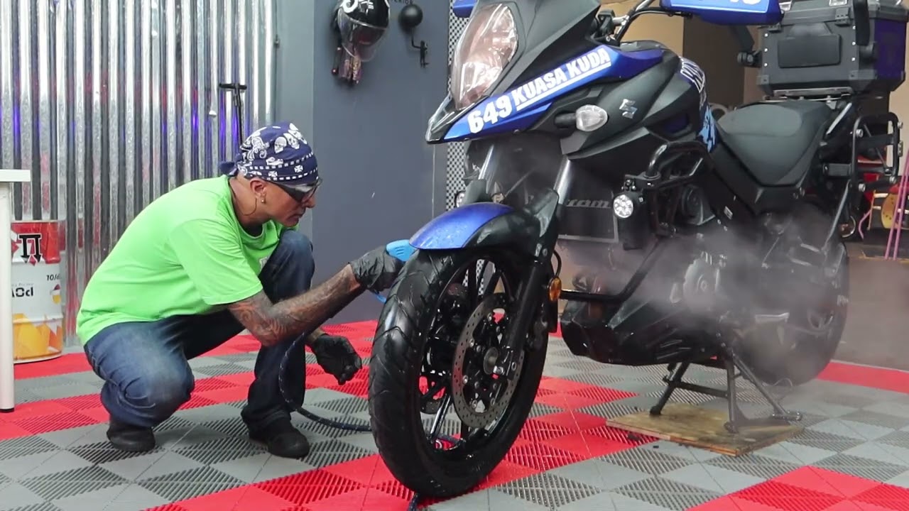 GQ Bike Spa Steam Wash Suzuki V-Strom 650 #singhtv