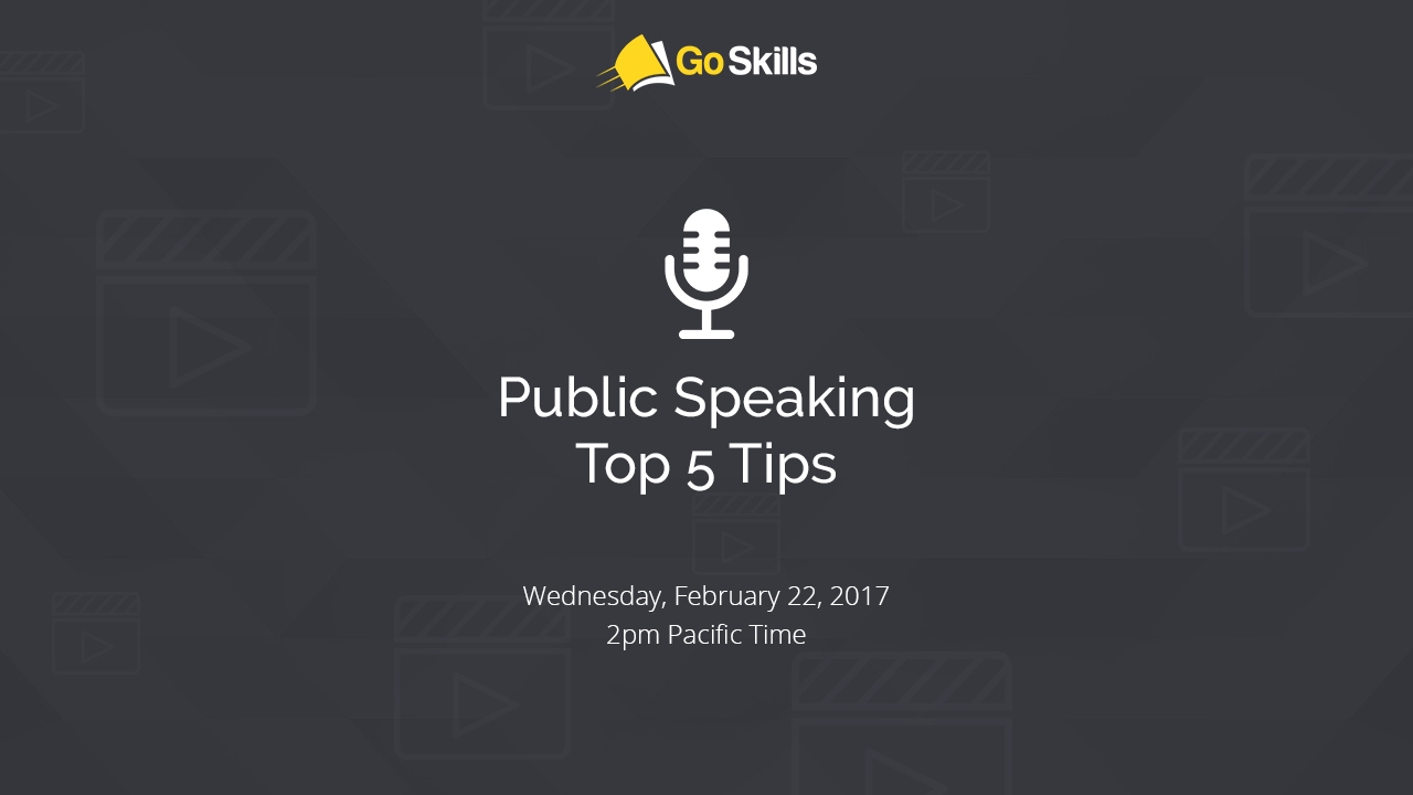 Coming soon: GoSkills Public Speaking webinar with TJ Walker