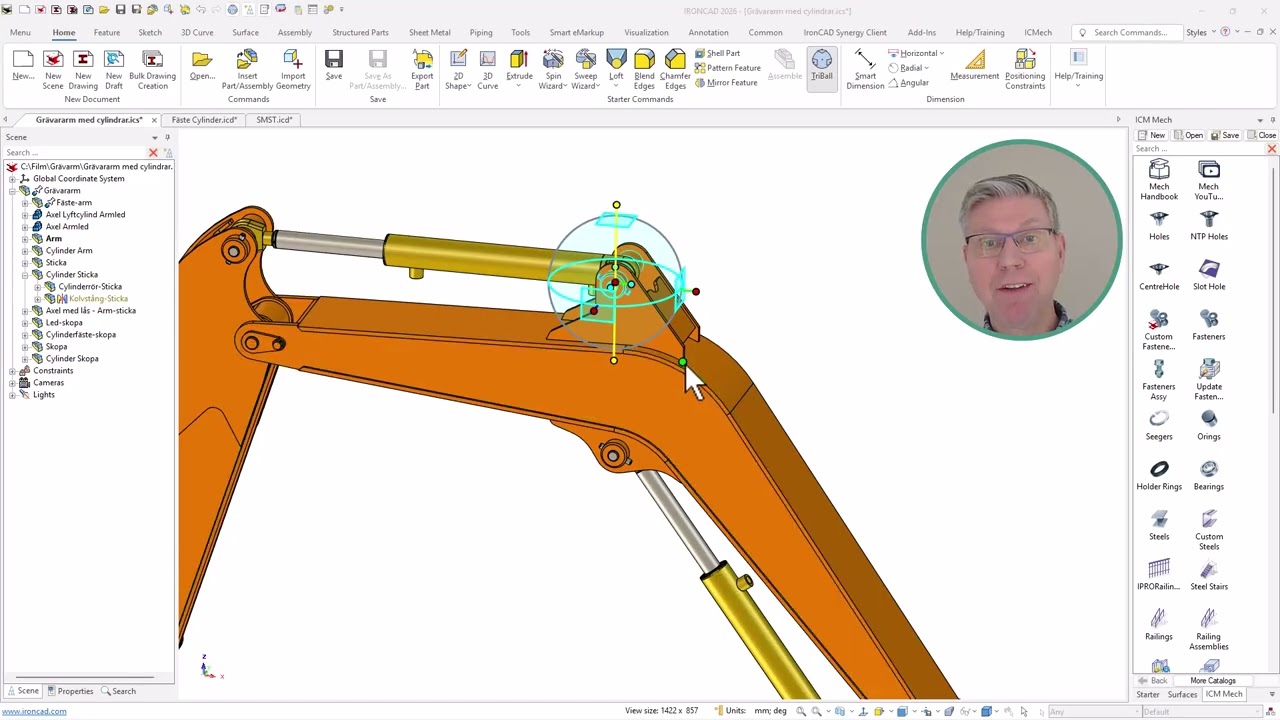 IRONCAD ger er Flexibel 3D i kombination med mekanismer. Blixtsnabbt och med full precision.
