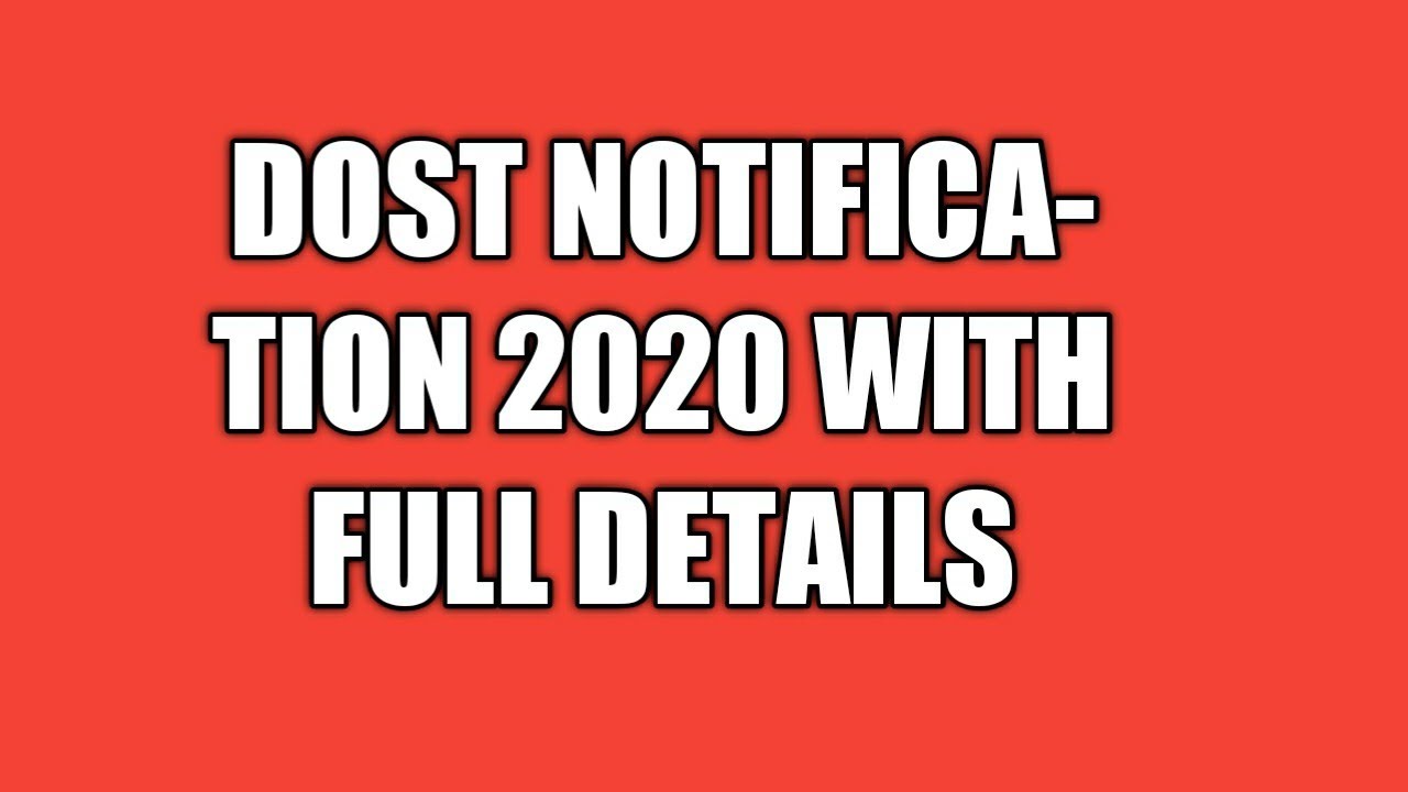 DOST Notification 2020||  TS Dost Notification for admission into degree colleges