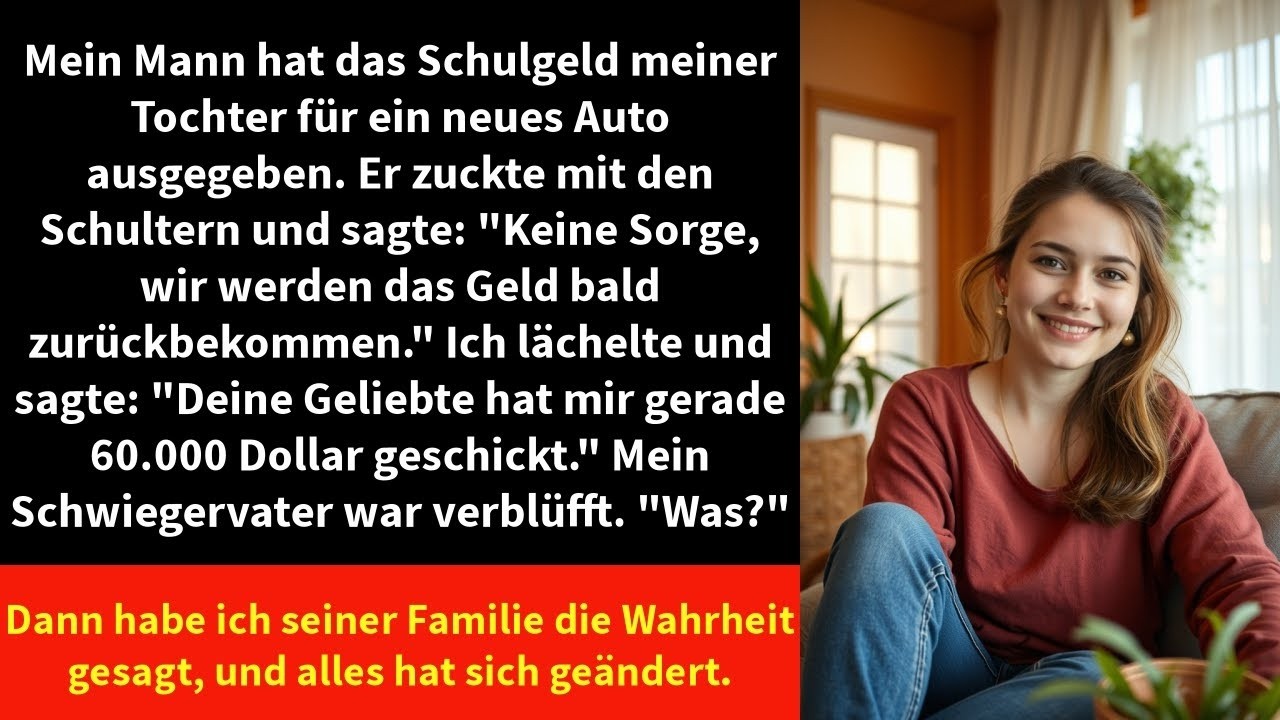 Mein Mann hat das Schulgeld meiner Tochter für ein neues Auto ausgegeben