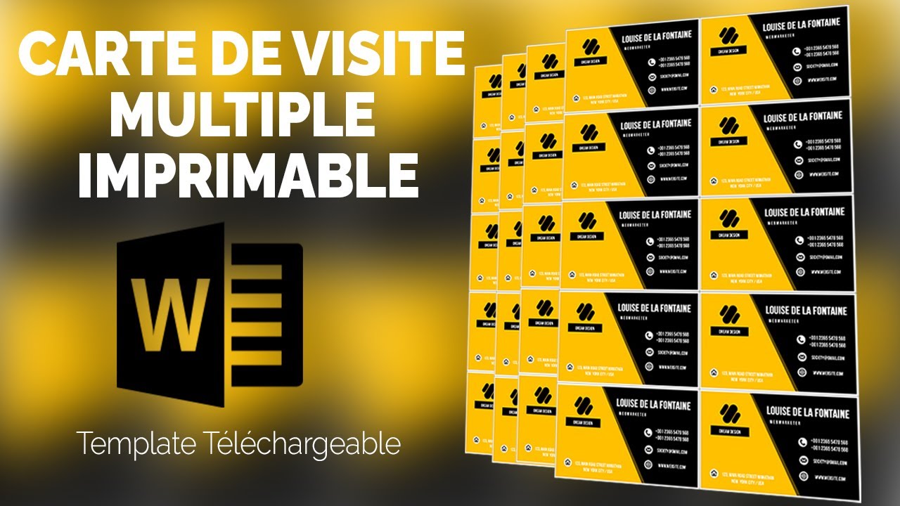 Carte de visite multiple en Ms Word pas à pas et non saute saute