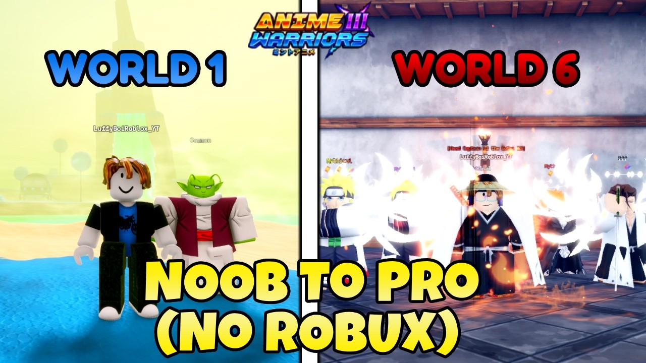 От новичка до профессионала в Anime Warriors 3 без единой траты Robux! (Полный прогресс)