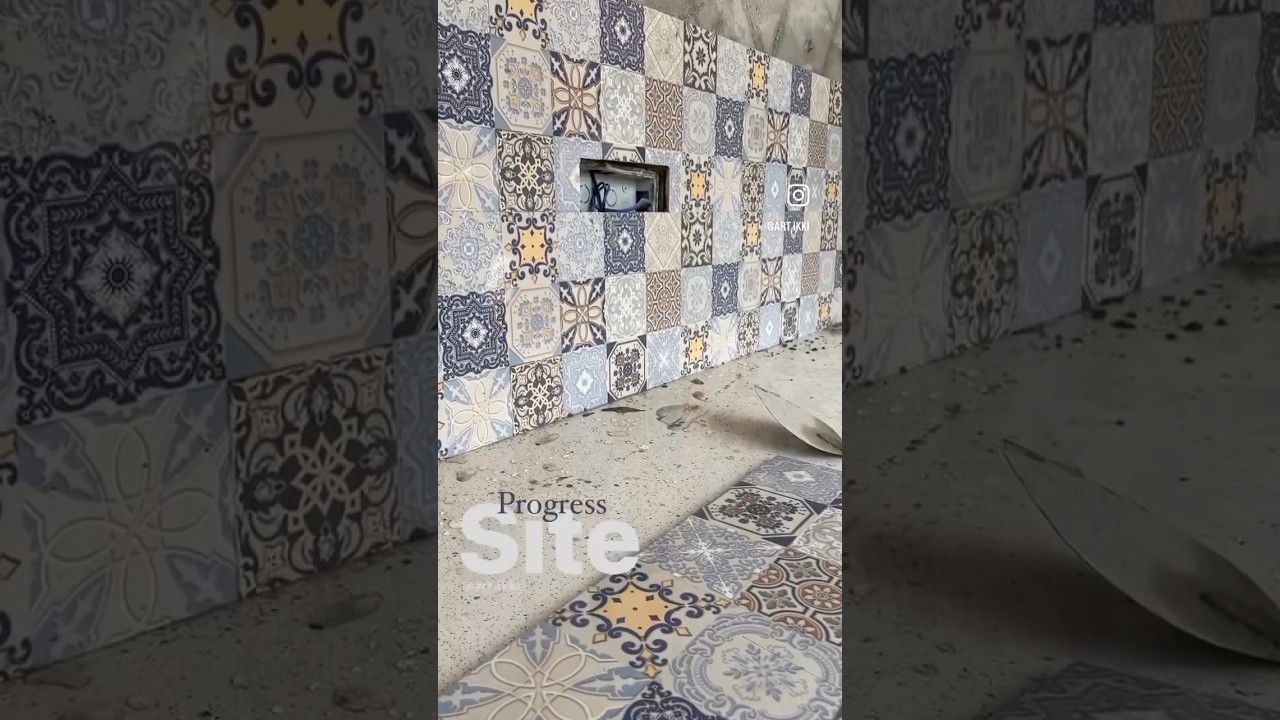 Moroccan wall tiles installation in Kitchen #moroccan #kitchendesign #kitchen #interiordesignideas