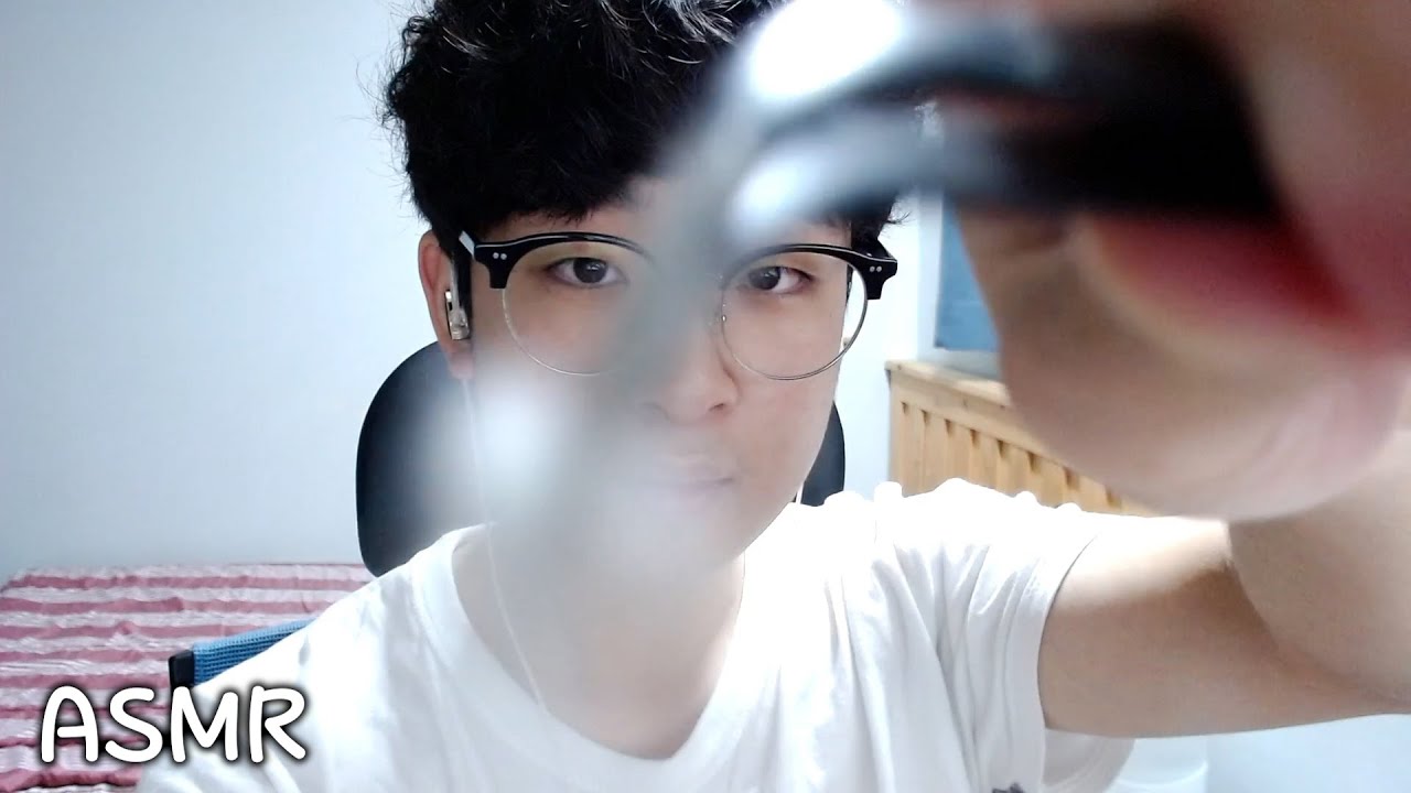 ASMR  집게로 솜같은 귀지 뽑는 귀청소!