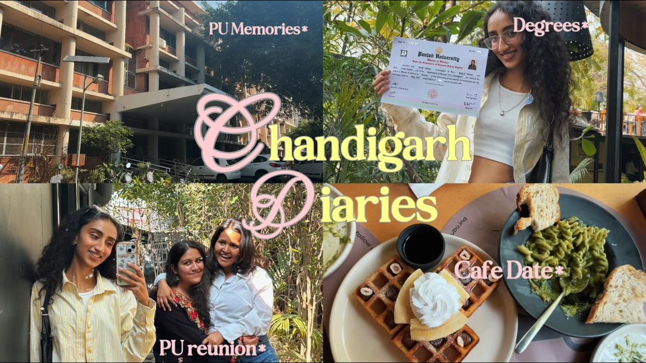 PU Reunion 🥹✧˚₊‧ | Cafe Date in Chandigarh & Getting Our Degrees☕♡| VLOG-8 