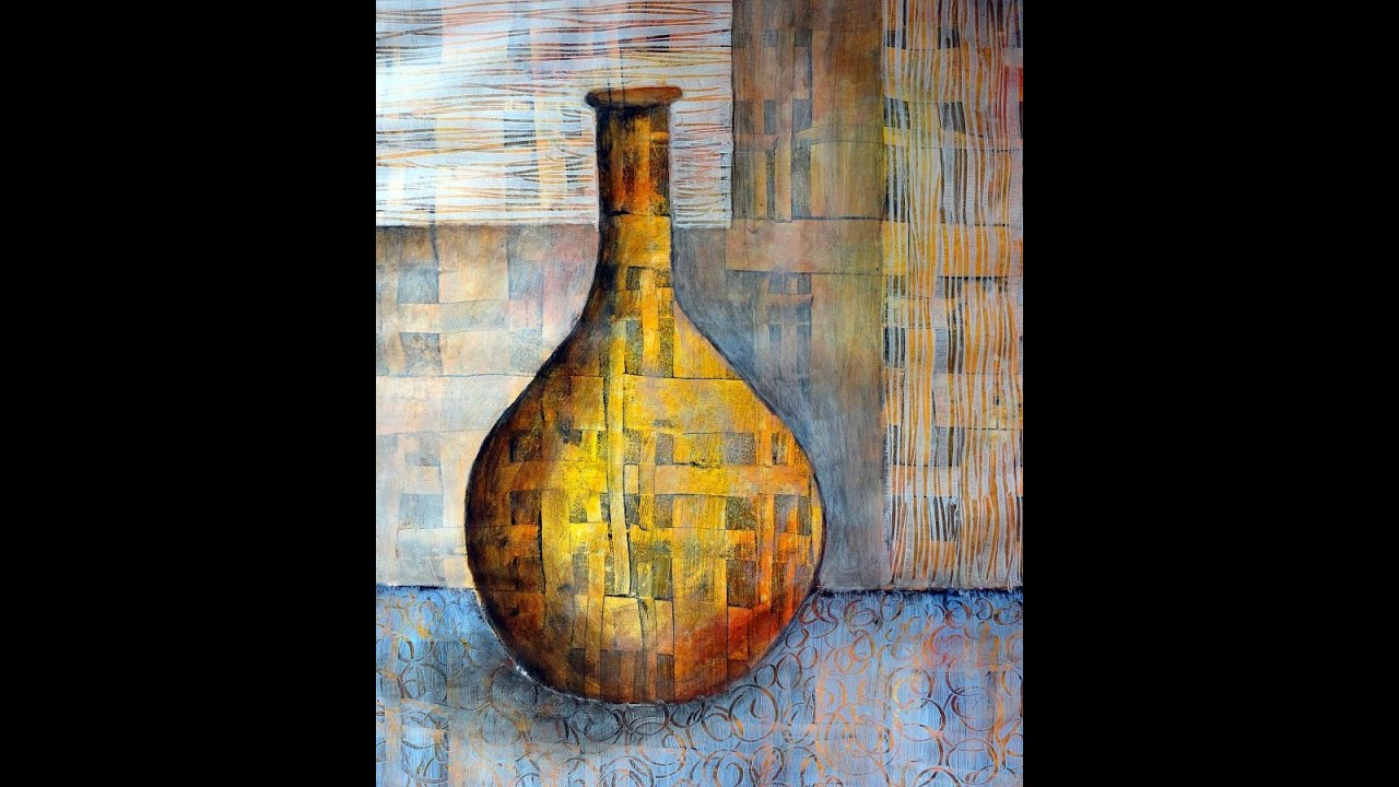 Simple still life  braided background, Einfaches Stilleben mit Flechthintergrund